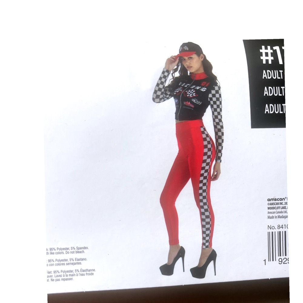 NWT Womens Race Car Driver Costume Small 2-4 Racing Halloween 3 Piece Outfit - Picture 7 of 12